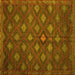 Square Persian Yellow Traditional Rug, tr1368yw