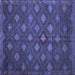 Square Persian Blue Traditional Rug, tr1368blu