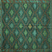 Square Persian Turquoise Traditional Rug, tr1368turq