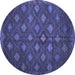 Round Persian Blue Traditional Rug, tr1368blu