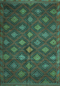 Persian Turquoise Traditional Rug, tr1368turq