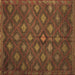 Square Persian Brown Traditional Rug, tr1368brn