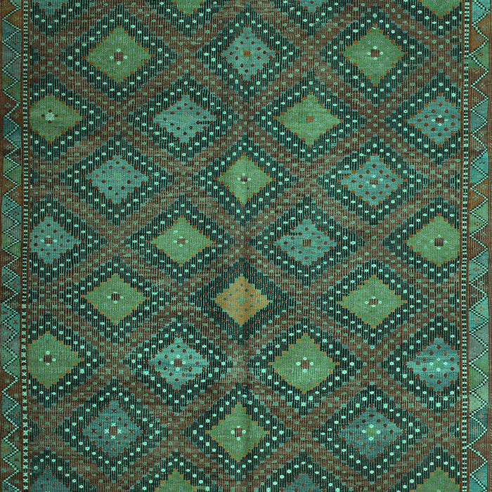 Machine Washable Persian Turquoise Traditional Area Rugs, wshtr1368turq