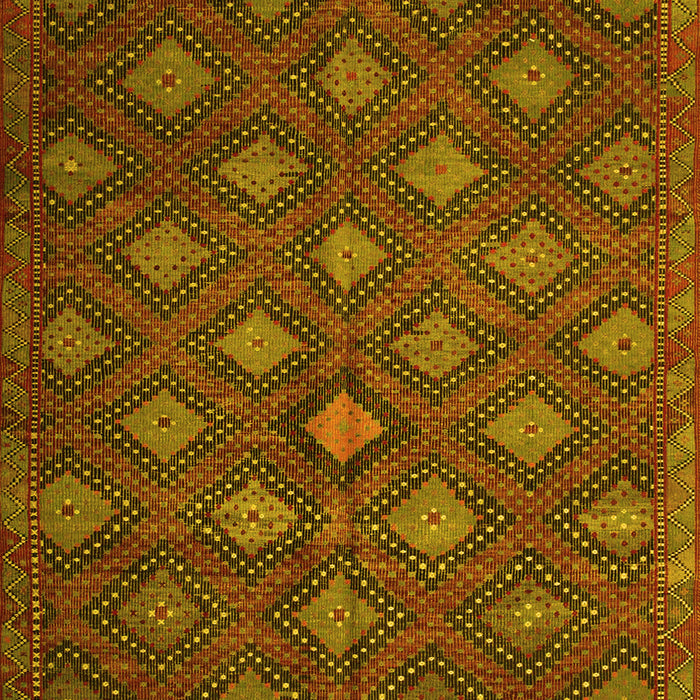Machine Washable Persian Yellow Traditional Rug, wshtr1368yw