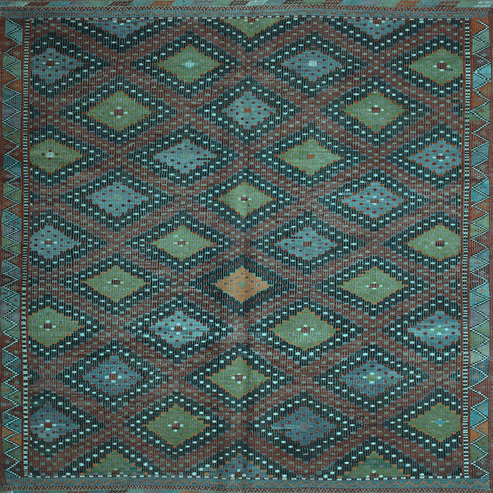 Square Persian Light Blue Traditional Rug, tr1368lblu