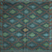 Square Persian Light Blue Traditional Rug, tr1368lblu