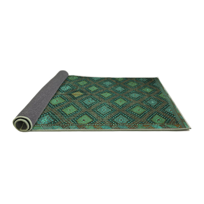 Sideview of Persian Turquoise Traditional Rug, tr1368turq
