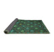 Sideview of Persian Turquoise Traditional Rug, tr1368turq