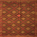Serging Thickness of Persian Orange Traditional Rug, tr1368org