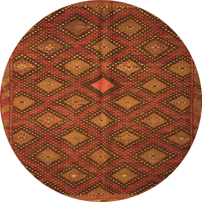 Square Persian Orange Traditional Rug, tr1368org