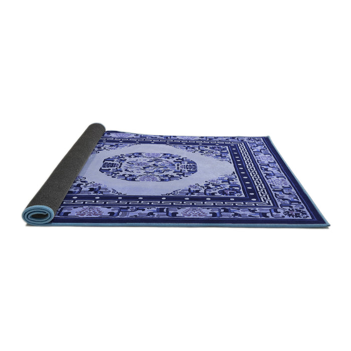 Sideview of Oriental Blue Asian Inspired Rug, tr1369blu