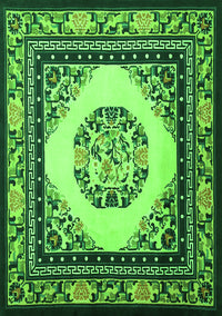 Oriental Green Asian Inspired Rug, tr1369grn