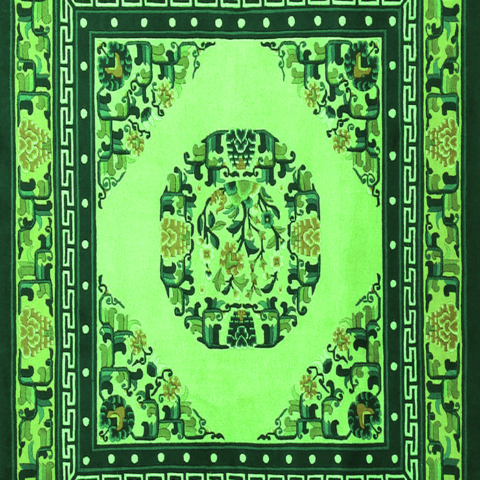 Oriental Green Asian Inspired Rug, tr1369grn