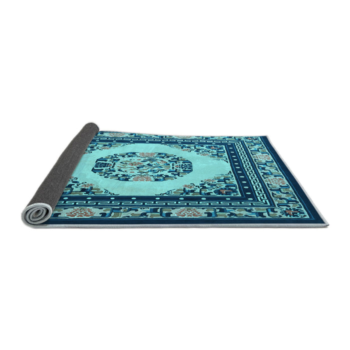 Sideview of Oriental Light Blue Asian Inspired Rug, tr1369lblu
