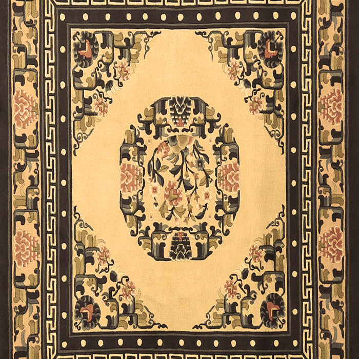 Oriental Brown Asian Inspired Rug, tr1369brn