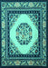 Machine Washable Oriental Turquoise Asian Inspired Area Rugs, wshtr1369turq