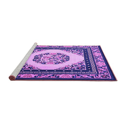 Sideview of Machine Washable Oriental Purple Asian Inspired Area Rugs, wshtr1369pur