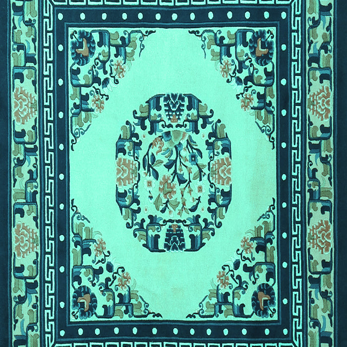 Oriental Turquoise Asian Inspired Rug, tr1369turq