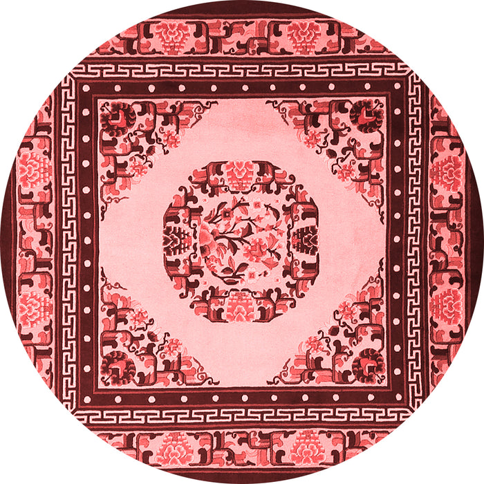Machine Washable Oriental Red Asian Inspired Rug, wshtr1369red