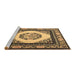 Sideview of Machine Washable Oriental Brown Asian Inspired Rug, wshtr1369brn