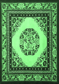 Oriental Emerald Green Asian Inspired Rug, tr1369emgrn