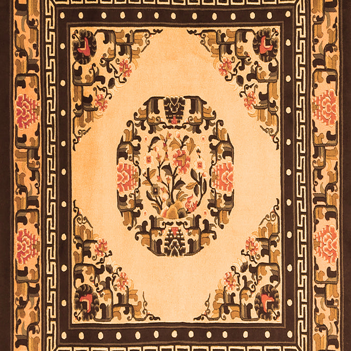 Oriental Orange Asian Inspired Rug, tr1369org