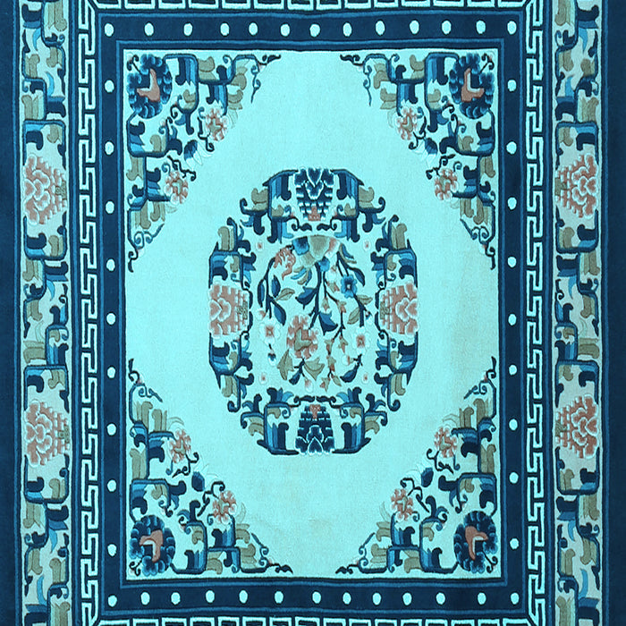 Oriental Light Blue Asian Inspired Rug, tr1369lblu