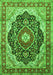 Medallion Green Traditional Rug, tr136grn