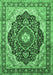 Medallion Emerald Green Traditional Rug, tr136emgrn