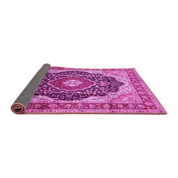 Sideview of Medallion Pink Traditional Rug, tr136pnk