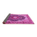 Sideview of Medallion Pink Traditional Rug, tr136pnk