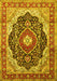 Medallion Yellow Traditional Rug, tr136yw