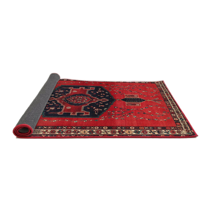 Sideview of Traditional Reddish Brown Persian Rug, tr137