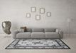 Machine Washable Oriental Gray Asian Inspired Rug in a Living Room,, wshtr1370gry