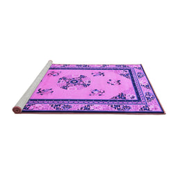 Sideview of Machine Washable Oriental Purple Asian Inspired Area Rugs, wshtr1370pur
