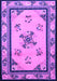 Machine Washable Oriental Purple Asian Inspired Area Rugs, wshtr1370pur