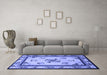 Machine Washable Oriental Blue Asian Inspired Rug in a Living Room, wshtr1370blu