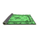 Sideview of Oriental Emerald Green Asian Inspired Rug, tr1370emgrn