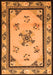 Serging Thickness of Machine Washable Oriental Orange Asian Inspired Area Rugs, wshtr1370org