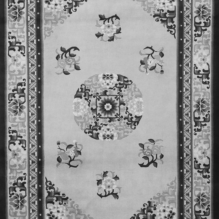 Oriental Gray Asian Inspired Rug, tr1370gry