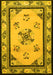 Oriental Yellow Asian Inspired Rug, tr1370yw