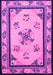 Machine Washable Oriental Pink Asian Inspired Rug, wshtr1370pnk