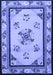 Machine Washable Oriental Blue Asian Inspired Rug, wshtr1370blu