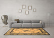 Machine Washable Oriental Brown Asian Inspired Rug in a Living Room,, wshtr1370brn