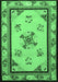 Machine Washable Oriental Emerald Green Asian Inspired Area Rugs, wshtr1370emgrn