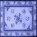 Square Oriental Blue Asian Inspired Rug, tr1370blu