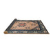 Sideview of Traditional Black Oriental Rug, tr1371