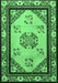 Machine Washable Oriental Emerald Green Asian Inspired Area Rugs, wshtr1371emgrn