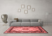 Asian Inspired Red Washable Rugs