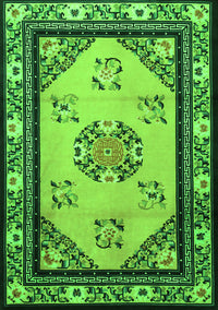 Oriental Green Asian Inspired Rug, tr1371grn